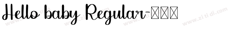 Hello baby Regular字体转换